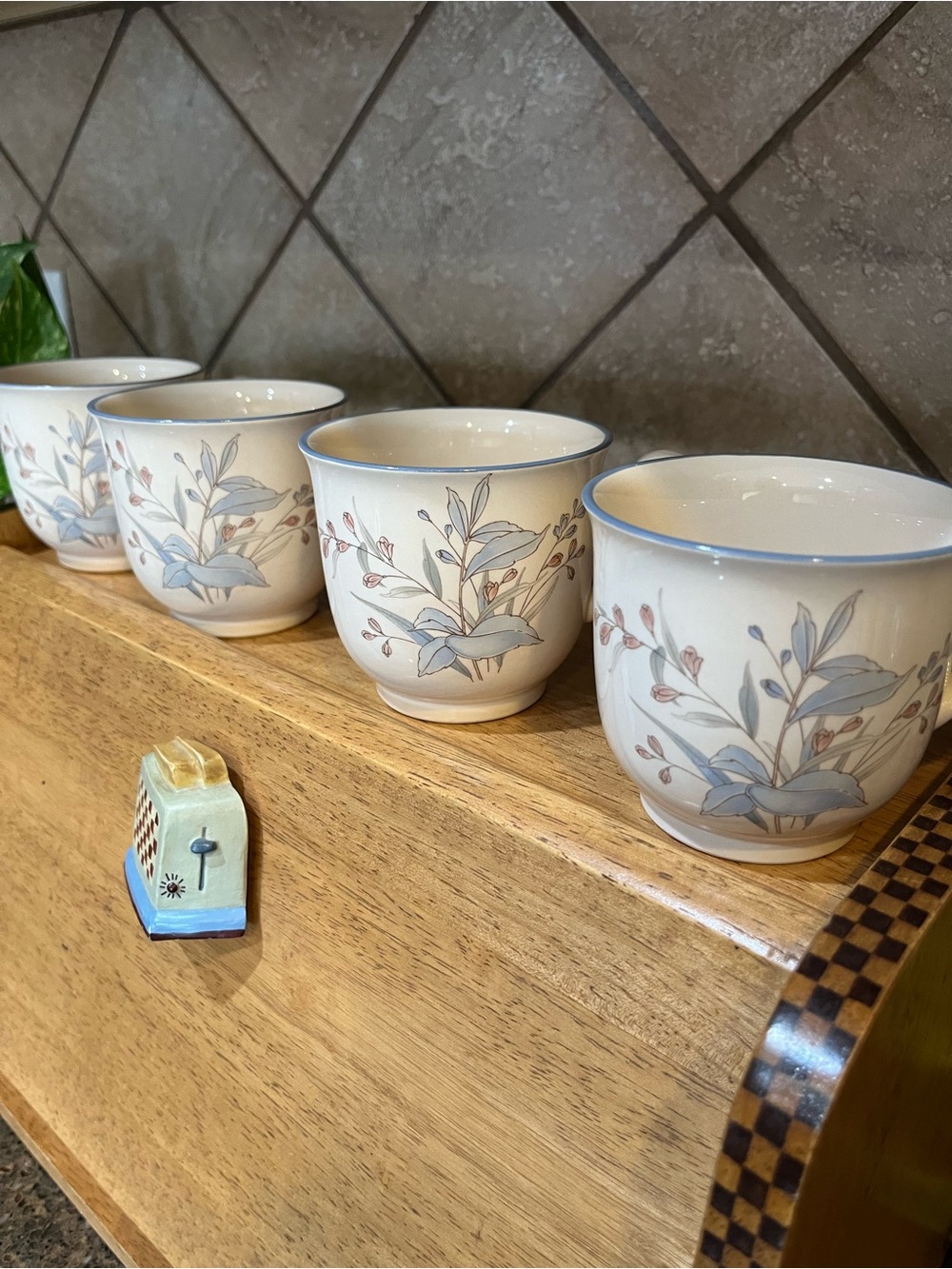 Vintage Noritake Kelcraft Ireland Kilkee Tea Cups, Set of 4
